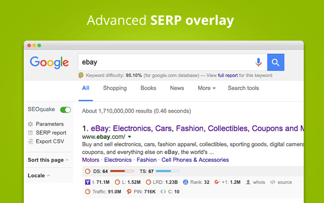 SEO extension SEOQuake